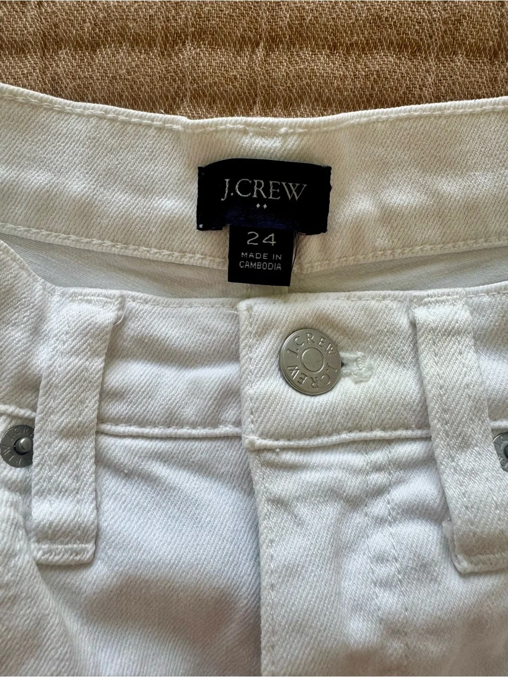 J. Crew White Denim Cutoff Shorts